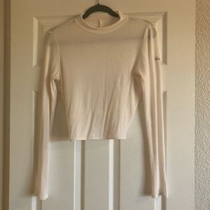 Alo ribbed crop premier long sleeve